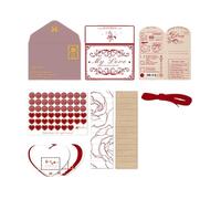 52 pièces ensemble d ' artisanat de lettres d ' amour papier à lettres stationnaire rétro et petites enveloppes pour invitations faites à la main cartes de voeux cartes d ' anniversaire