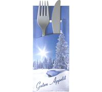520 pochettes pour couverts avec serviette, collection hiver, 20 cm