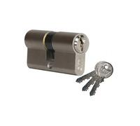520930309 Cylindre double City varié - 30 x 30 - Laiton nickelé