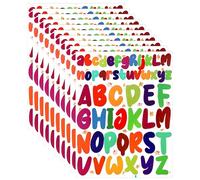 520pcs Lettres Adhésives, 10 Feuilles 2,5cm 5cm Lettres Scrapbooking Autocollants Scrapbooking Lettres pour Artisanat Panneaux Extérieurs Affiche Boîte aux Lettres Windows Voiture(Riche et coloré)