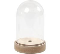 52161 Cloche sur Support en Bois 12.5 x 8 cm (Lot de 5)