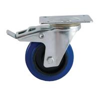 527843O Roulette pivotante D125 mm avec platine et frein double-action