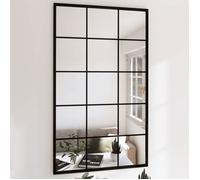 （5298765)Miroir Salon Scandinave - style,Miroir mural noir 100x60 cm métal