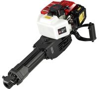 52CC Marteau de démolition à essence 2 temps, rouge, avec bouteille de mélange carburant/huile, burin pointu et burin plat