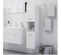 533•TOP2021•Armoire de salle de bain BEAU - Colonne salle de bain Blanc 30x30x130 cm Aggloméré FR MEUBLE DECO 30 x 30 x 130 cm