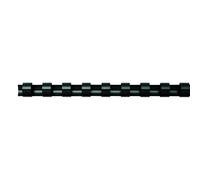 Fellowes 53465 : Anneaux de Reliure Plastique Noirs, 6 mm, Capacité 80 Feuilles, Pack de 100, Compatible Perforation 21 Boucles