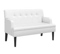 535211& Banquette large salon,Banc - avec dossier blanc 112x65,5x75 cm similicuir