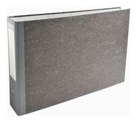 Exacompta - réf. 53810E - 1 Classeur à levier papier marbré gris A3 horizontal - Dos de 80 mm - Mécanique 80 mm - Dimensions extérieures : 32 x 48 x 8 cm - Format à classer A3 - Coloris gris-dos gris