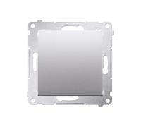 54 MODULE ARGENT MAT BOUTON POUSSOIR 1X 1Z PREMIUM DP1.01/43