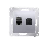 54 MODULE ARGENT MAT PRISE ORDINATEUR 2X PREMIUM 54 D62.01/43