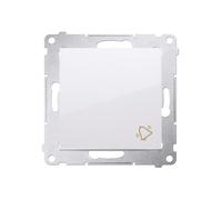 Kontakt-Simon DD1.01/11 Interrupteur électrique Pushbutton Switch Blanc - Accessoire Couteau électrique (Pushbutton Switch, Blanc, en Plastique, IP20, IP44, 250 V, 10 A)