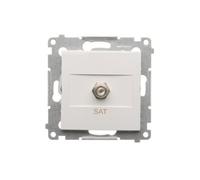 Kontakt-Simon DASF1.01/11 - Prise de courant (blanche, en plastique, IP20, 75 mm, 75 mm, 75 mm)