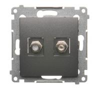 54 MODULE PRISE ANTHRACITE 2X TV TYPE F PREMIUM 54 DASF2.01/48
