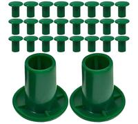 54 Pièces Capuchon Rond en Plastique Vert sans Outil Anti-fissure | Installation Rapide sans Outil, Protège les Piquets en PVC, Usage en Verger et Entraînement de Vigne
