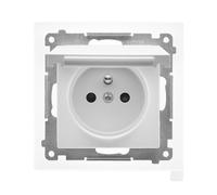 55 MODULE BLANC MAT PRISE 1X Z/U AVEC RABAT IP44 TGZ1BCZ.01/111