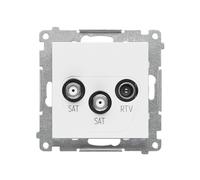 55 MODULE BLANC MAT PRISE 2XSAT-RTV 2X 5 MHZ÷2,4 TÂCHE2.01/111