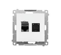 Prise double ordinateur RJ45 catégorie Simon 55 T62.01/111