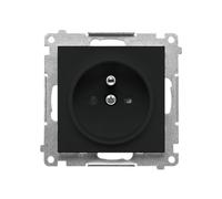 55 MODULE NOIR MAT PRISE 1X Z/U AVEC COUVERCLES TGZ1CZ.01/149