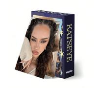 55 pièces Ensemble de cartes KATSEYE LOMO - Album photo à imprimer soi-même, cartes à collectionner découpées au laser, accessoires en bois exclusifs pour fans de K-Drama, cadeau commémoratif des vaca