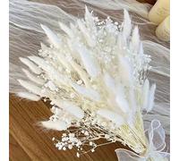55+ tiges de bouquet floral artificiel mixte avec gypsophile, eucalyptus, lavande et plus, tiges de remplissage de vase pour décoration de mariage, centre de table, décoration de la maison, artisanat 