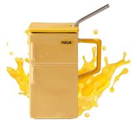 550ml Latte Mug With Refrigerator Style Design For Daily Drinks