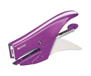 [55312062] LEITZ Pince Agrafeuse WOW N°10 15 Feuilles Métallisé Violet