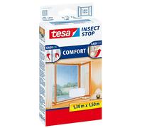 tesa Moustiquaire pour fenêtres COMFORT - fixation auto-agrippante - anthracite 1,30 x 1,50 m