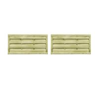 (555102) Vert Portail de jardin - Portillons 2 pcs Bois de pin imprégné 150x75 cm Vert kjd64028323297