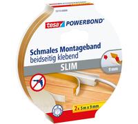 [55714-00-00] TESA Pack 2 Rubans de Montage Double-Face POWERBOND 5m X 9mm Slim