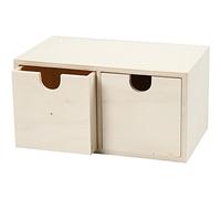 55765 Create Craft - 2 tiroirs Boîte en contreplaqué 1pièce