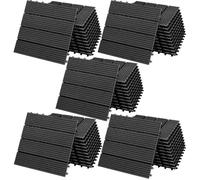 Casaria® 55x Dalles WPC clipsables 30x30cm Dalle terrasse extérieur antidérapant Sol Jardin caillebotis résistant UV intempéries Imitation Bois Composite Balcon Classique Anthracite