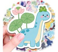 56/106 pièces Autocollants de dinosaures mignons, autocollants en vinyle esthétiques et imperméables pour bouteilles d'eau, ordinateurs portables, skateboards, coques de téléphone, journalisation, scr