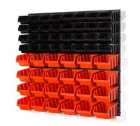 56 bacs gerbables avec étagère murale 80 x 80 cm | étagère murale de stockage