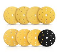 56 Pièces Disque a Poncer 150mm Grain 40 60 80 120 240 320 400 15 Trous con Protection Plateau Ponceuse Disque Abrasif Poncage Papier Verre 150mm pour Ponceuse Excentrique Bois Cornière Rouillé