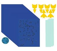 56 Pièges à Insectes Bleus Double,Attrape Moucheron Plantes 15x20 cm | Collant Insectes Anti Mouches Blanches,Pucerons,Thrips&Mineuses,Collage Puissant Résistant,l'Eau&UV Pour Jardin,Serre,Balcon