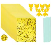 56 Pièges à Insectes Jaunes Double,Attrape Moucheron Plantes 15x20 cm | Collant Insectes Anti Mouches Blanches,Pucerons,Thrips&Mineuses,Collage Puissant Résistant,l'Eau&UV Pour Jardin,Serre,Balcon