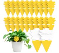 56 Pièges Jaunes Collants Non Toxiques Super Ninja Anti Moucherons Intérieur Plantes Anti Moucheron Terreau et Mouche de