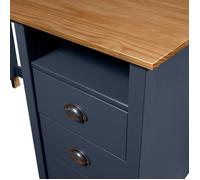 (56301)Moderne Bureau Hill Gris Bois de pin solide - VIDAXL - bois de pin massif - marron miel - 1 porte - 150x50x74 cm 626tbh40