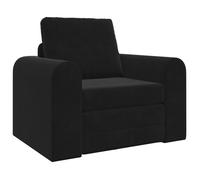 569884& Canapé Lit au Sol 2-en-1,Lit banquette,convertible, Noir 98x71x83 cm Velours