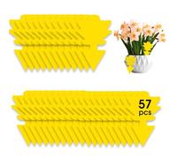 57 Pièges à Insectes, Anti Moucherons Interieur, Lutte antiparasitaire sans Insecticide, Stickers Jaunes, piège à Mouches Ultra-Efficace, piège à Mouches des Fruits pour