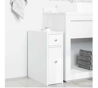 [57504]Armoire de salle de bain - Colonne de sdb - étroite avec roulettes blanc,Poids:18.3 Kg