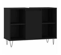 (57765)Commode de salle de bains CHIC,Armoire de salle de bain noir 80x33x60 cm ,bois d'ingénierie FR