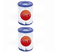 58094 Lot de 2 cartouches filtrantes Taille II Diamètre 10,6 cm Hauteur 13,6 cm