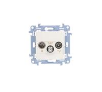 10 MODULES BLANC TV-SAT PRISE PASSAGE 10DB 10 CASP.01/11