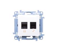 Kontakt-Simon C6T.01/11 Prise de courant en plastique IP20 Blanc 77 mm 35 mm 77 mm