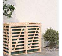 [59233]Extension d'abri pour poubelle sur roulettes bois massif pin,Poids:17.69 Kg
