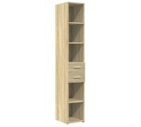 593949& Bahut de Rangement Pour séjour - Buffet haut - chêne sonoma 30x42,5x185 cm - Bois - Panneaux de particules
