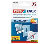 [59401-00000-00] tesa Pack 200 Pastilles Double-face Transparent Tack 12 x 13 mm