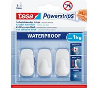 Powerstrips Crochet WATERPROOF Small, plastique, blanc