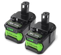 5Ah Batterie pour Ryobi One+ 18V: 2-pièces Li-ION Batterie Kompatibel P108 RB18L50 RB18L40 RB18L25 BPL-1815 BPL-1820G BPL18151 BPL1820 P104 P105 P107